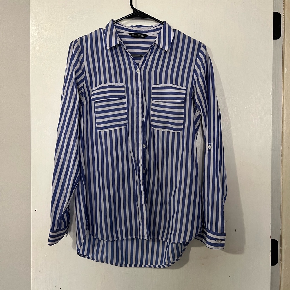 Express City Shirt Blue Stripe